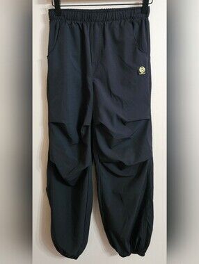 Bebe Girls Black Elastic-Waist Jogger Pants M 10/12